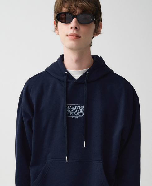 [MARITHÉ FRANÇOIS GIRBAUD] NEW CLASSIC LOGO HOODIE Navy