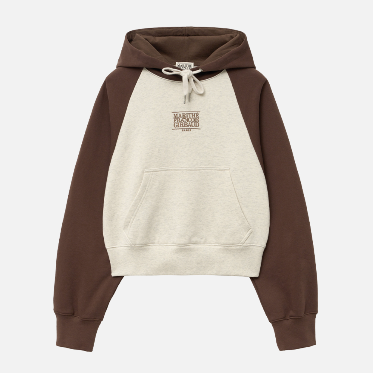 [MARITHÉ FRANÇOIS GIRBAUD] W NEW CLASSIC LOGO RAGLAN HOODIE Oatmeal