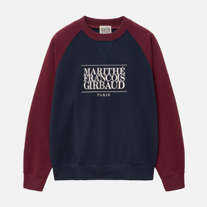 [MARITHÉ FRANÇOIS GIRBAUD] CLASSIC LOGO COLOR BLOCK RAGLAN SWEATSHIRT Navy