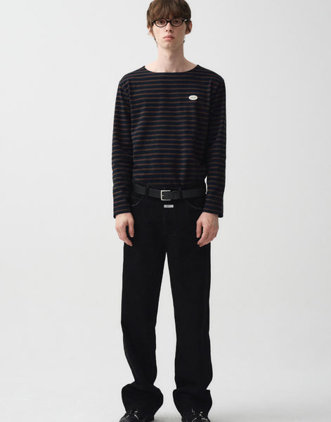 [MARITHÉ FRANÇOIS GIRBAUD] BORDER STRIPE LONG SLEEVE Dark Navy