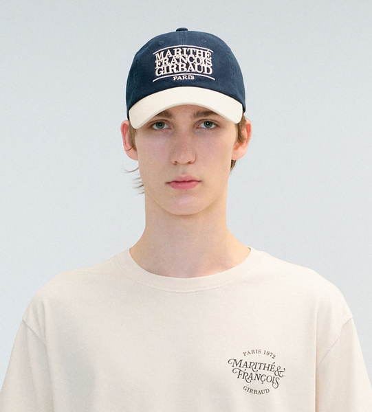 [MARITHÉ FRANÇOIS GIRBAUD] CLASSIC LOGO 6PANEL COLOR BLOCK CAP Ivory