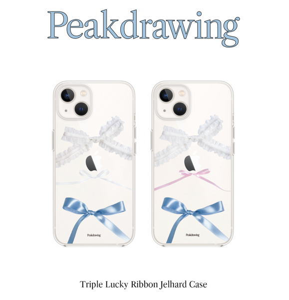 [Peakdrawing] Triple Lucky Ribbon Jelly Hard Case