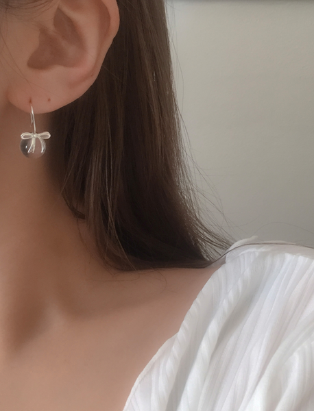 [moat] Clear Drop Earring (Silver925)