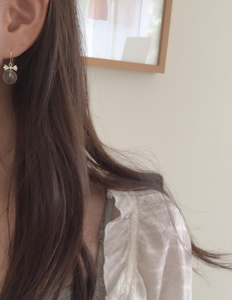 [moat] Clear Drop Earring (Silver925)