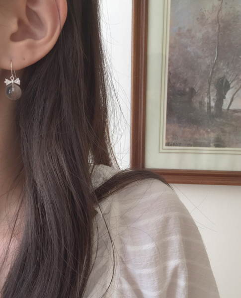 [moat] Clear Drop Earring (Silver925)