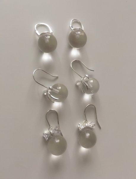 [moat] Clear Drop Earring (Silver925)