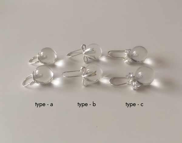 [moat] Clear Drop Earring (Silver925)