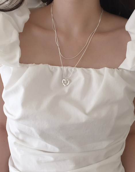 [moat] Sera Heart Necklace (Silver925)