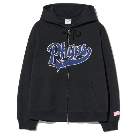 [PHYPS] Star Tail Hooded Zip-Up Black