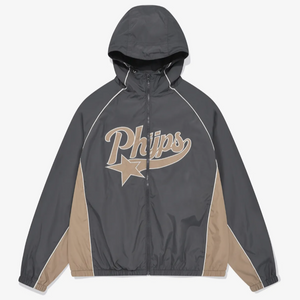 [PHYPS] PIPING STAR TAIL HOODIE TRACK JACKET CHARCOAL