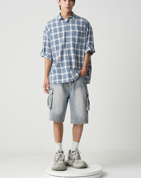 [Avandress] Wide Cargo Half Denim Pants 新顏色！