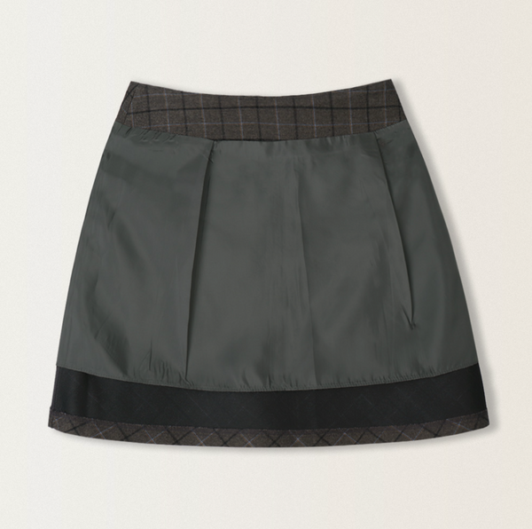 [SLOWAND] # SLOWMADE Carmen Mute Check Skirt