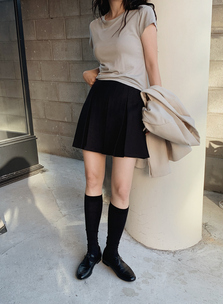 [SLOWAND] # SLOWMADE Essential Tantan Pleated Skirt