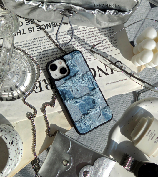 [TERAHERTZ] Textile Phone Case (Damaged Blue)