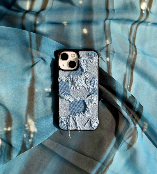 [TERAHERTZ] Textile Phone Case (Damaged Blue)