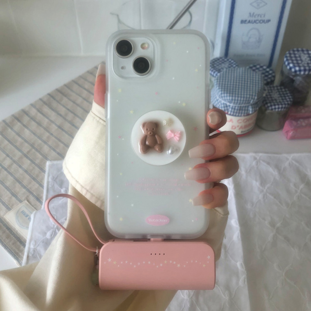 [WATERJEAN] Cosmic Dust Jelly Phone Case