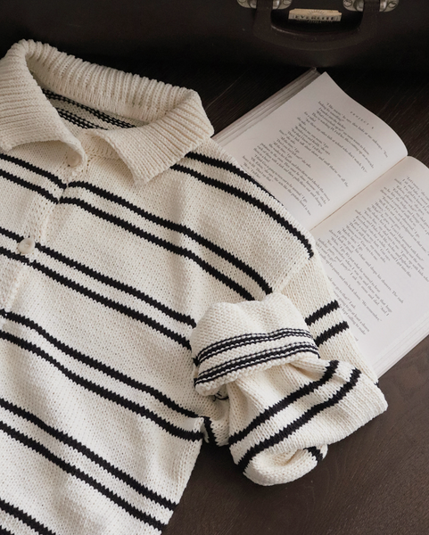 [SLOWAND] Toma Stripe Cara Cardigan