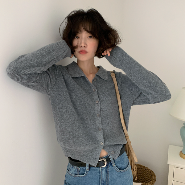 [FROM BEGINNING] Muir Collar Knit Cardigan