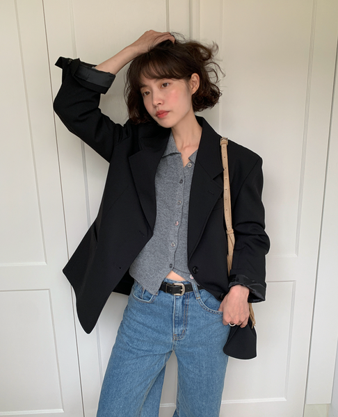 [FROM BEGINNING] Muir Collar Knit Cardigan