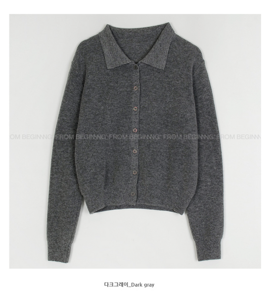 [FROM BEGINNING] Muir Collar Knit Cardigan