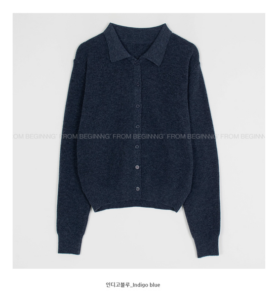 [FROM BEGINNING] Muir Collar Knit Cardigan