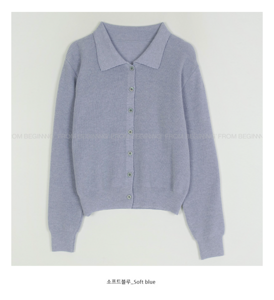 [FROM BEGINNING] Muir Collar Knit Cardigan