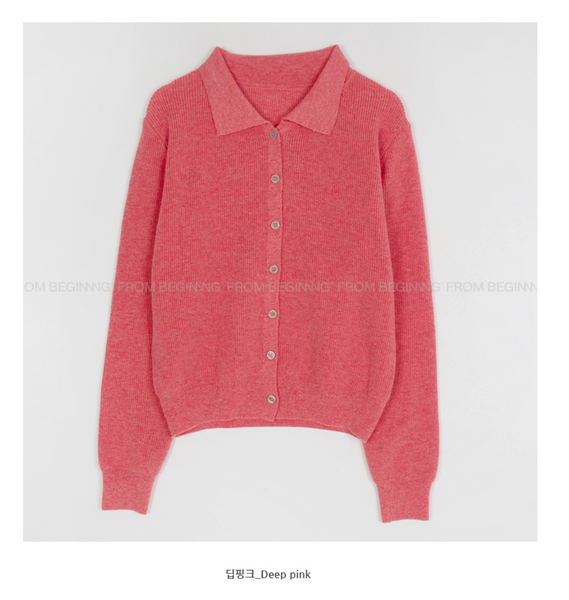 [FROM BEGINNING] Muir Collar Knit Cardigan