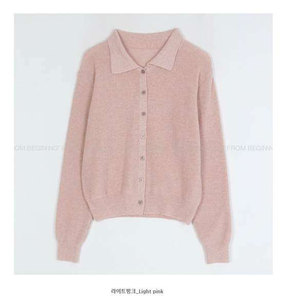 [FROM BEGINNING] Muir Collar Knit Cardigan