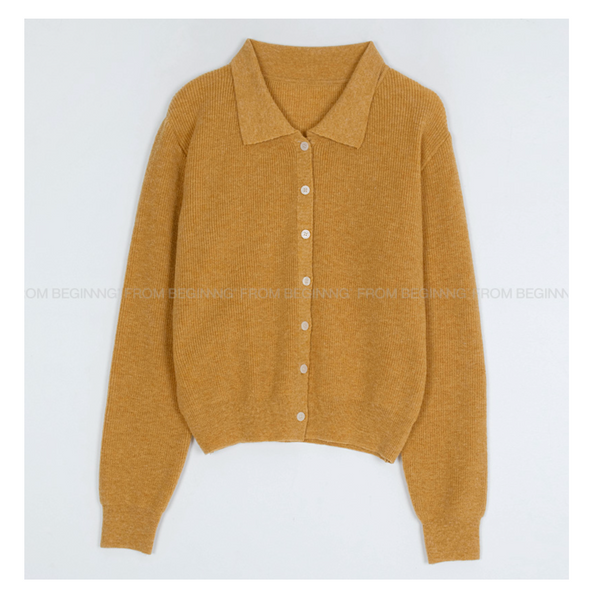 [FROM BEGINNING] Muir Collar Knit Cardigan