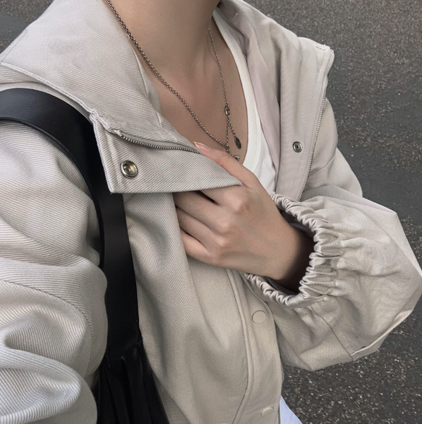 [CREAM CHEESE] Field Over Fit Cotton Hoodie Jacket Jumper