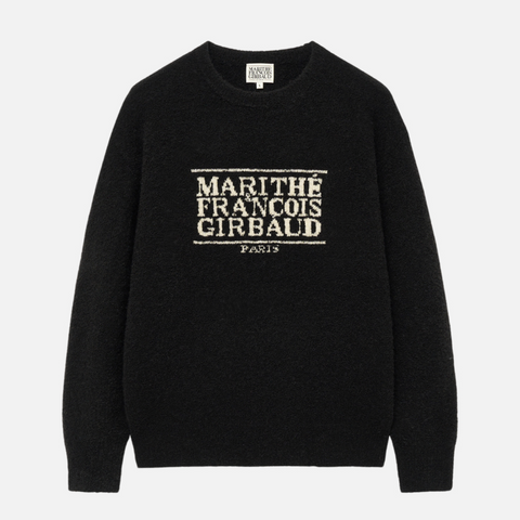 [MARITHÉ FRANÇOIS GIRBAUD] BOUCLE CLASSIC LOGO SWEATER black