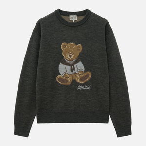 [MARITHÉ FRANÇOIS GIRBAUD] DOODLE BEAR SWEATER charcoal