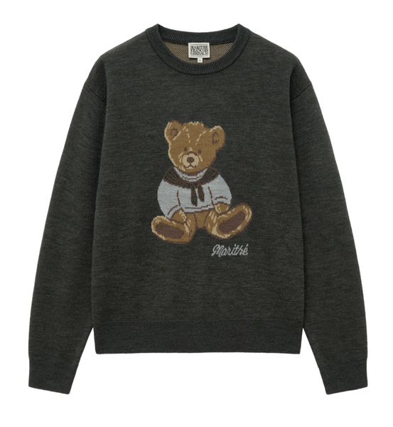 [MARITHÉ FRANÇOIS GIRBAUD] DOODLE BEAR SWEATER charcoal