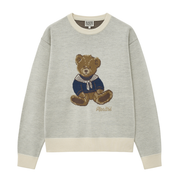 [MARITHÉ FRANÇOIS GIRBAUD] DOODLE BEAR SWEATER ivory