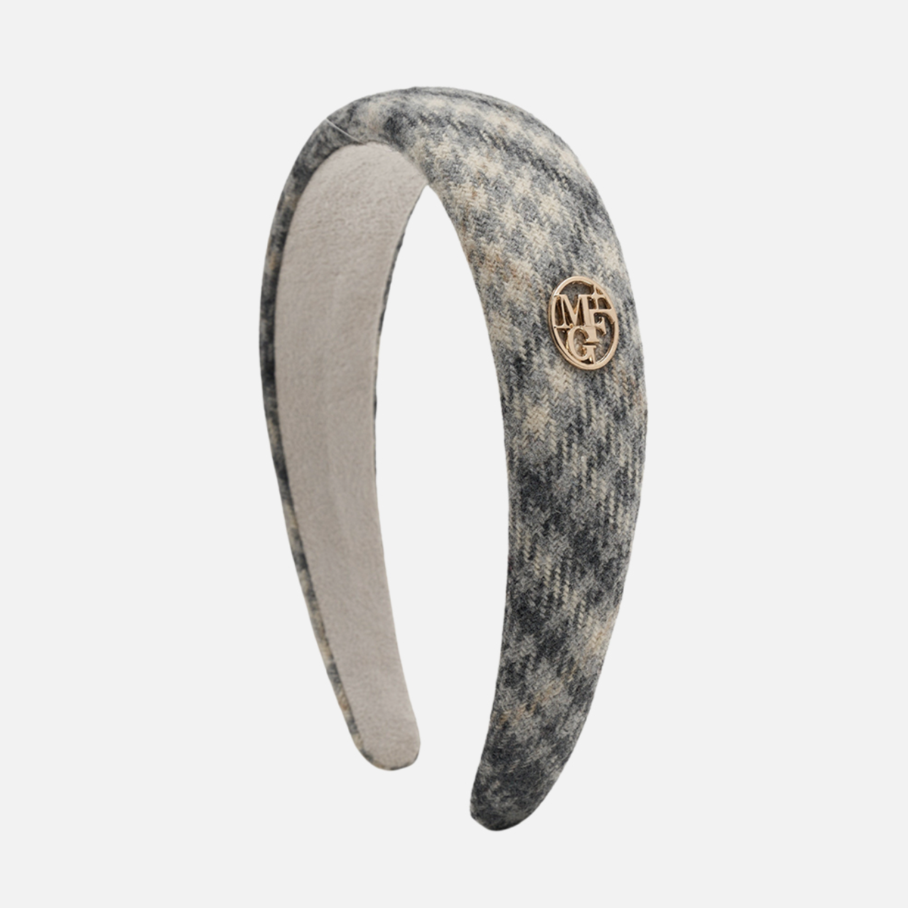 [MARITHÉ FRANÇOIS GIRBAUD] CIRCLE LOGO CHECK HAIRBAND grey