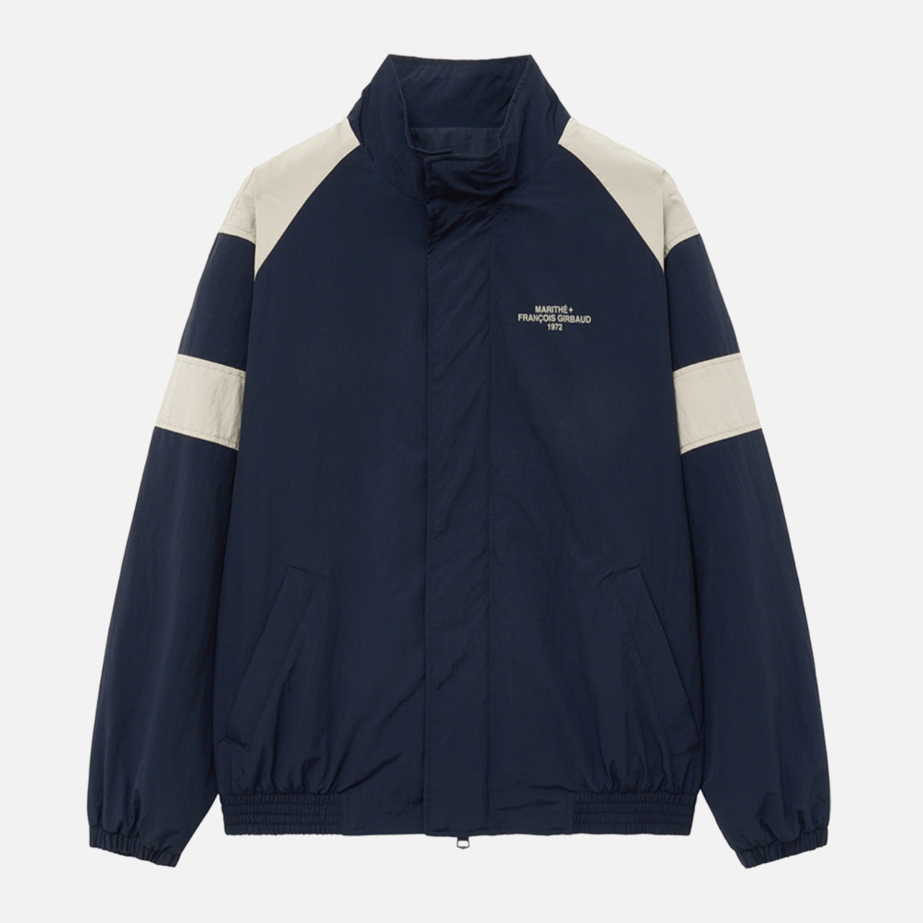 [MARITHÉ FRANÇOIS GIRBAUD] COLOR BLOCK NYLON JACKET dark navy