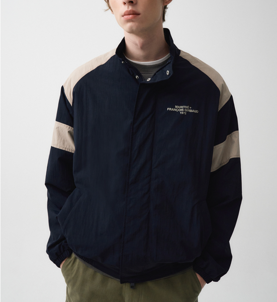 [MARITHÉ FRANÇOIS GIRBAUD] COLOR BLOCK NYLON JACKET dark navy