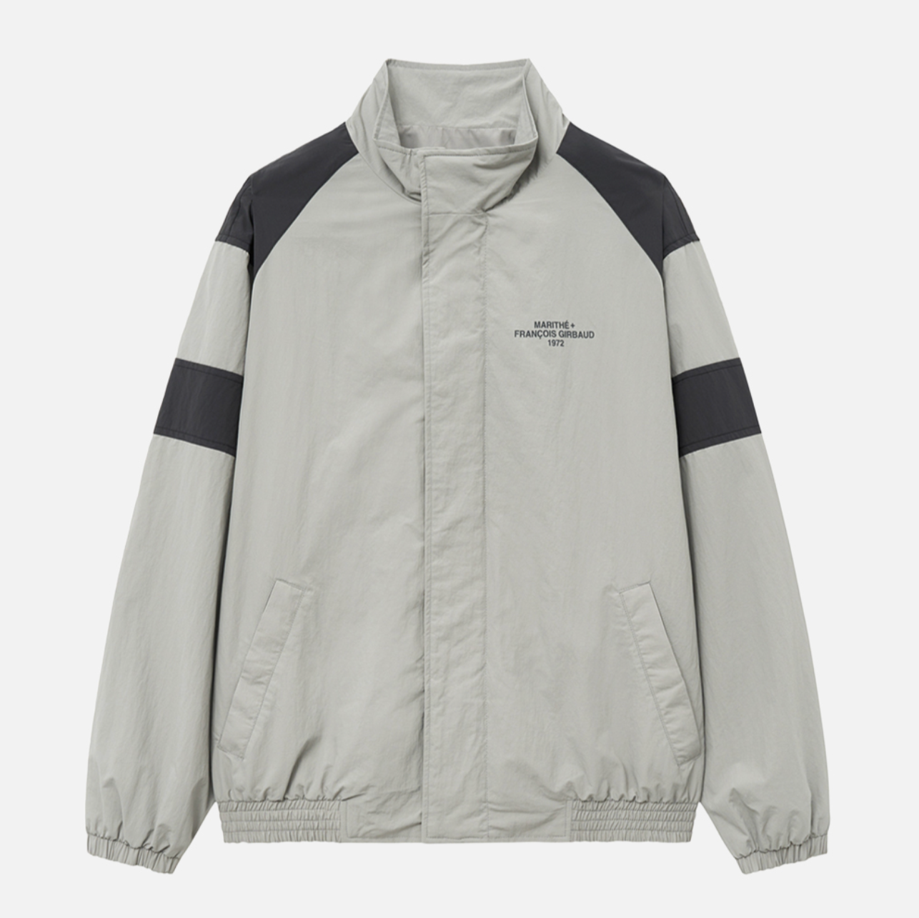 [MARITHÉ FRANÇOIS GIRBAUD] COLOR BLOCK NYLON JACKET grey