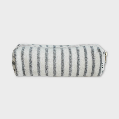 [unfold] Stripe Terry Pencil Pouch (Grey)