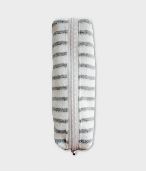 [unfold] Stripe Terry Pencil Pouch (Grey)