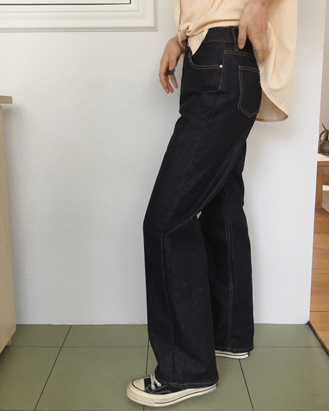 [SLOWAND] # SLOWMADE Hours Non-fade Saint Jean Denim Pants