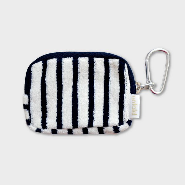 [unfold] Terry Card Case (Navy Stripe)