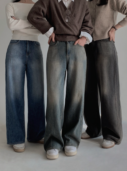 [SLOWAND] # SLOWMADE MORE WIDE AIR Soft Denim Pants