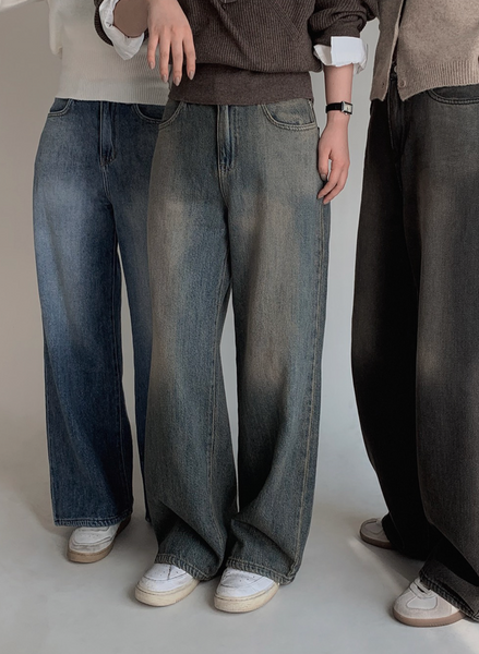 [SLOWAND] # SLOWMADE MORE WIDE AIR Soft Denim Pants