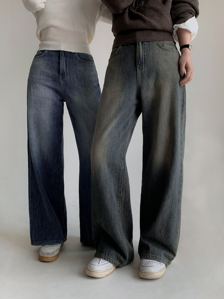 [SLOWAND] # SLOWMADE MORE WIDE AIR Soft Denim Pants