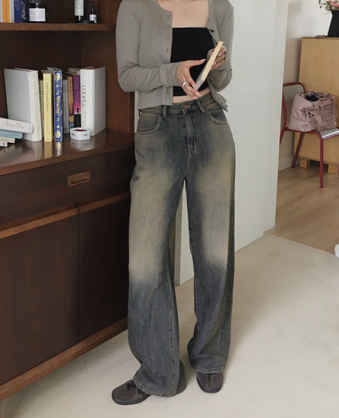 [SLOWAND] # SLOWMADE MORE WIDE AIR Soft Denim Pants