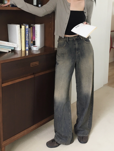 [SLOWAND] # SLOWMADE MORE WIDE AIR Soft Denim Pants