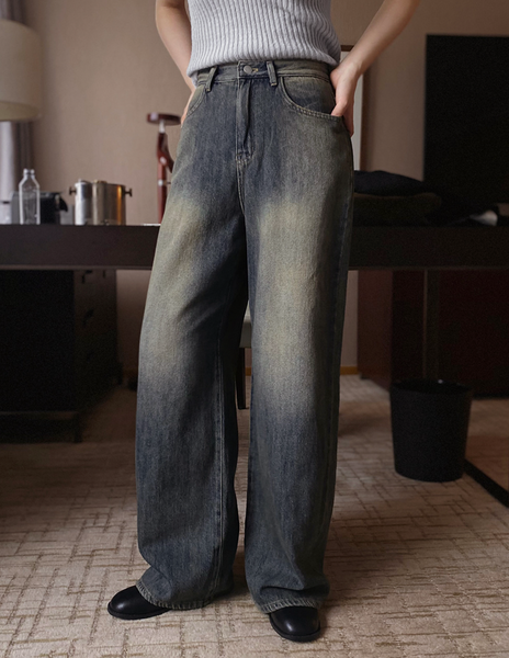 [SLOWAND] # SLOWMADE MORE WIDE AIR Soft Denim Pants