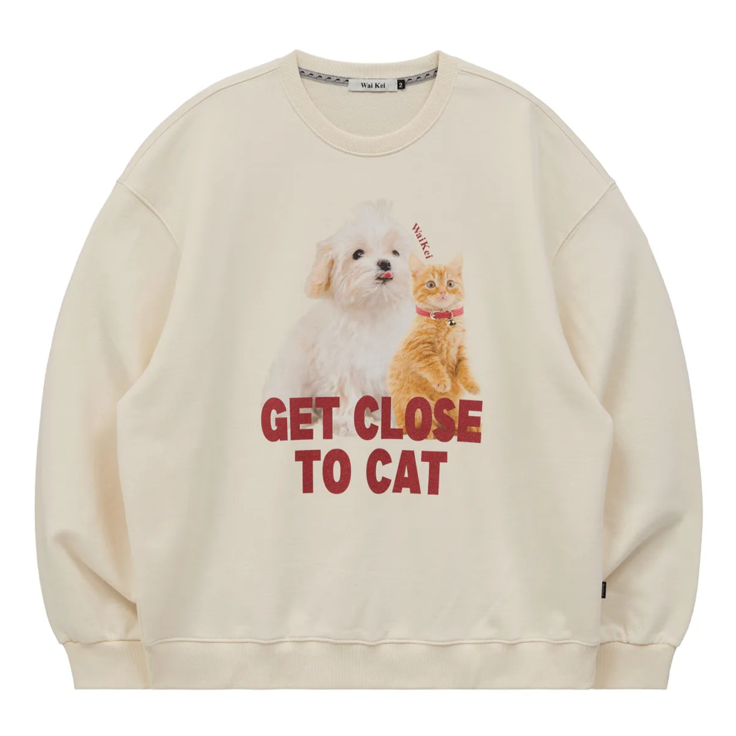 [Wai Kei] Maltese and Cheesecat Sweatshirt Ivory