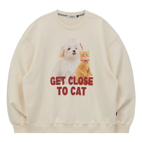 [Wai Kei] Maltese and Cheesecat Sweatshirt Ivory